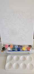 Ready to Paint Canvas – Highland Scottish Cow
