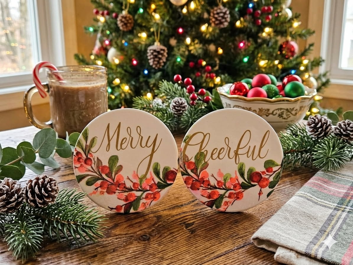 Handcrafted Holiday Coasters