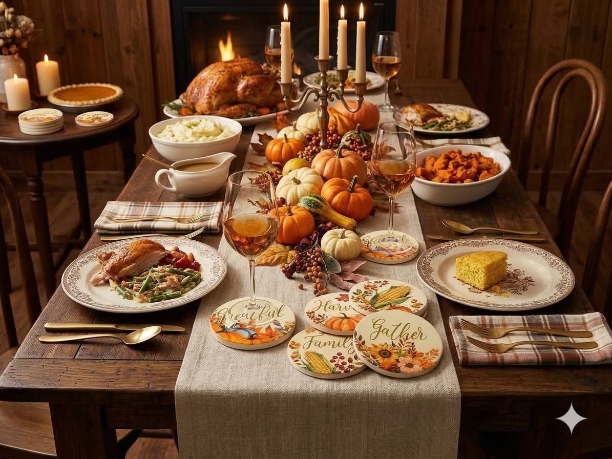 Handcrafted Holiday Coasters